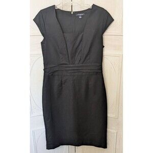 Banana Republic Dress Womens Size 10 Black Cap Sleeve Sheath Business LBD